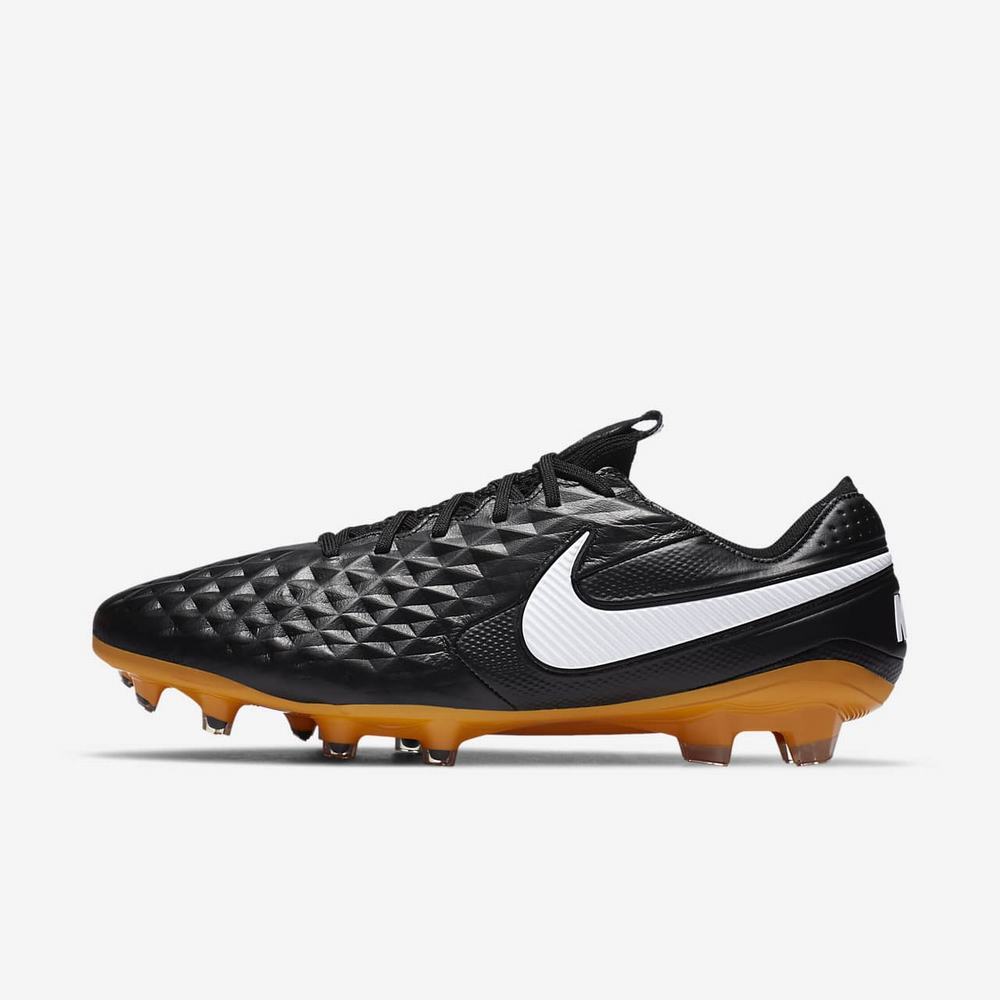 Crampon De Foot Nike Tiempo Legend 8 Elite Tech Craft FG Noir 7391-054 Black/Pro Gold/Metallic Gold/White Femme | UNH-48298191